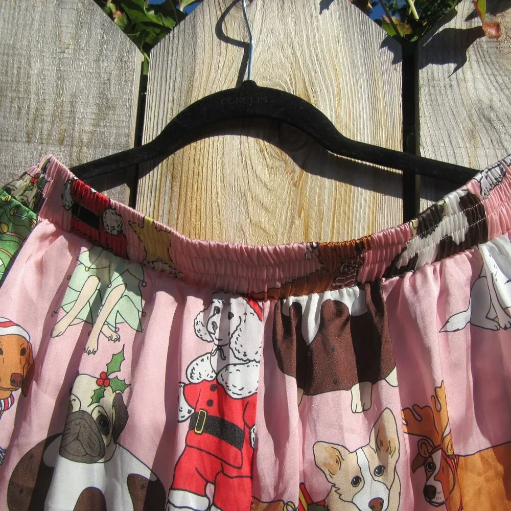 Brand New Karen Mabon Pink Christmas Dog Pajama Top & Pants Set Size 3XL - Picture 11 of 12